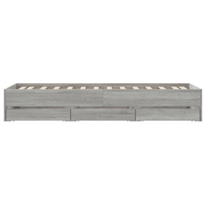 Giroletto Cassetti Grigio Sonoma 100x200 cm Legno Multistrato 3207292