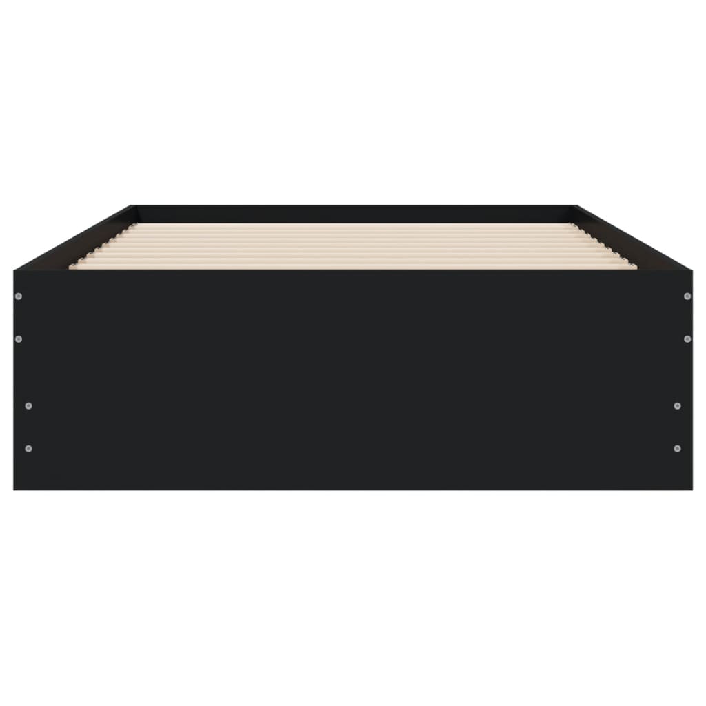 Giroletto con Cassetti-Struttura Letto con contenitore Nero 90x200 cm in Legno Multistrato