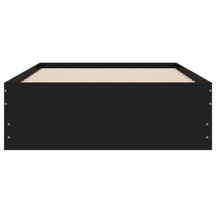 Giroletto con Cassetti-Struttura Letto con contenitore Nero 90x200 cm in Legno Multistrato