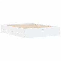 Giroletto con Cassetti Bianco 140x190 cm in Legno Multistrato 3207301