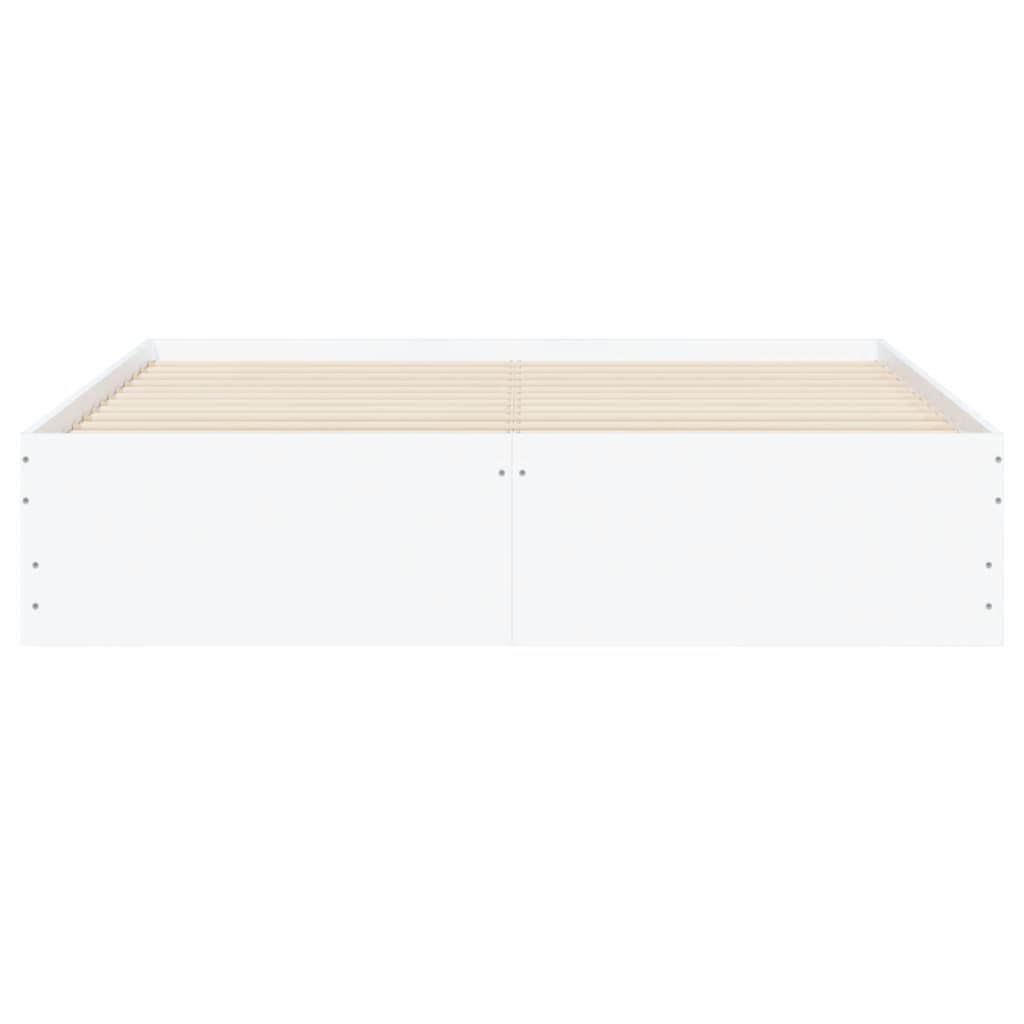 Giroletto con Cassetti-Struttura Letto con contenitore Bianco 140x190 cm in Legno Multistrato 685649