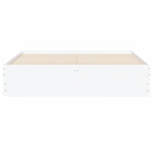 Giroletto con Cassetti-Struttura Letto con contenitore Bianco 140x190 cm in Legno Multistrato 685649