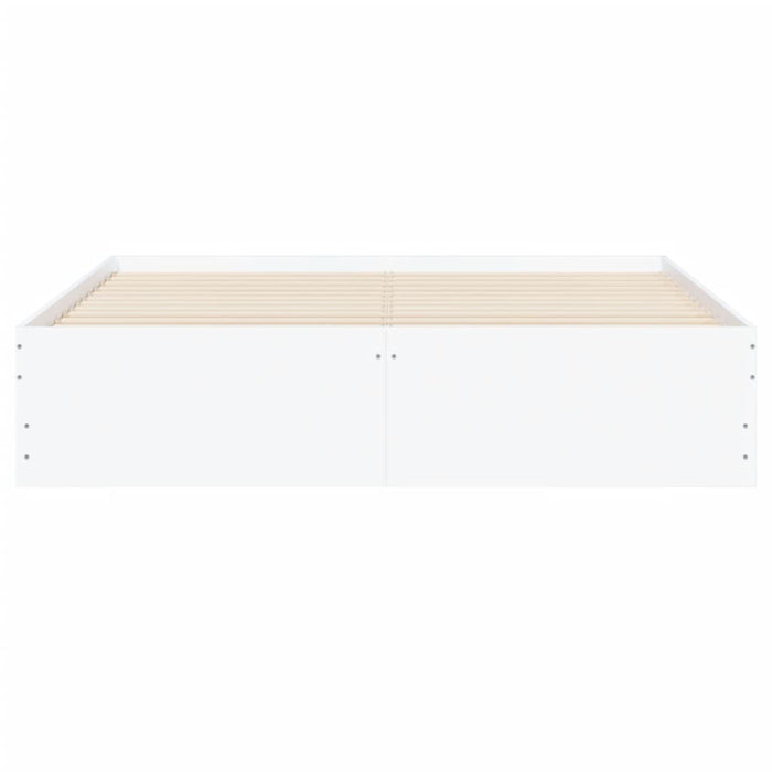 Giroletto con Cassetti-Struttura Letto con contenitore Bianco 140x190 cm in Legno Multistrato 685649