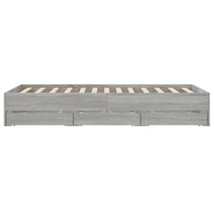 Giroletto Cassetti Grigio Sonoma 135x190 cm Legno Multistrato 3207313
