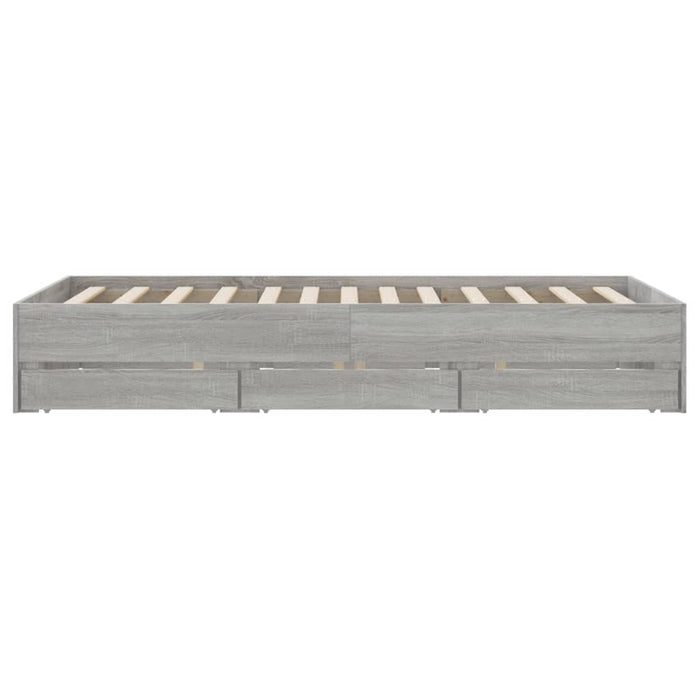 Giroletto Cassetti Grigio Sonoma 135x190 cm Legno Multistrato 3207313