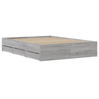 Giroletto Cassetti Grigio Sonoma 135x190 cm Legno Multistrato 3207313