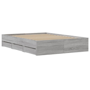 Giroletto Cassetti Grigio Sonoma 135x190 cm Legno Multistrato 3207313