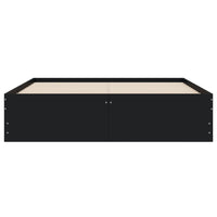 Giroletto con Cassetti-Struttura Letto con contenitore Nero 120x190 cm in Legno Multistrato 134529