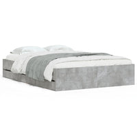 Giroletto Cassetti-Struttura Letto con contenitore Grigio Cemento 120x190 cm Legno Multistrato 180844