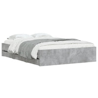 Giroletto Cassetti-Struttura Letto con contenitore Grigio Cemento 120x190 cm Legno Multistrato 180844