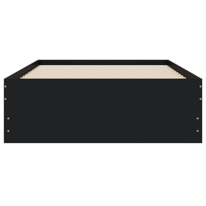 Giroletto con Cassetti Nero 90x190 cm in Legno Multistrato 3207323