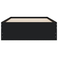 Giroletto con Cassetti-Struttura Letto con contenitore Nero 75x190 cm in Legno Multistrato 420440