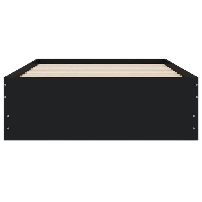 Giroletto con Cassetti-Struttura Letto con contenitore Nero 75x190 cm in Legno Multistrato 420440