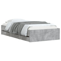 Giroletto Cassetti-Struttura Letto con contenitore Grigio Cemento 75x190 cm Legno Multistrato 906169