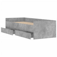Giroletto con Cassetti-Struttura Letto con contenitore Grigio Cemento 90x200 cm 177532