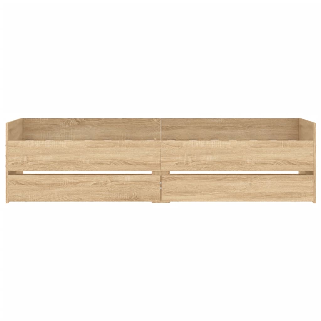Giroletto con Cassetti-Struttura Letto con contenitore Rovere Sonoma 90x190 cm 442516