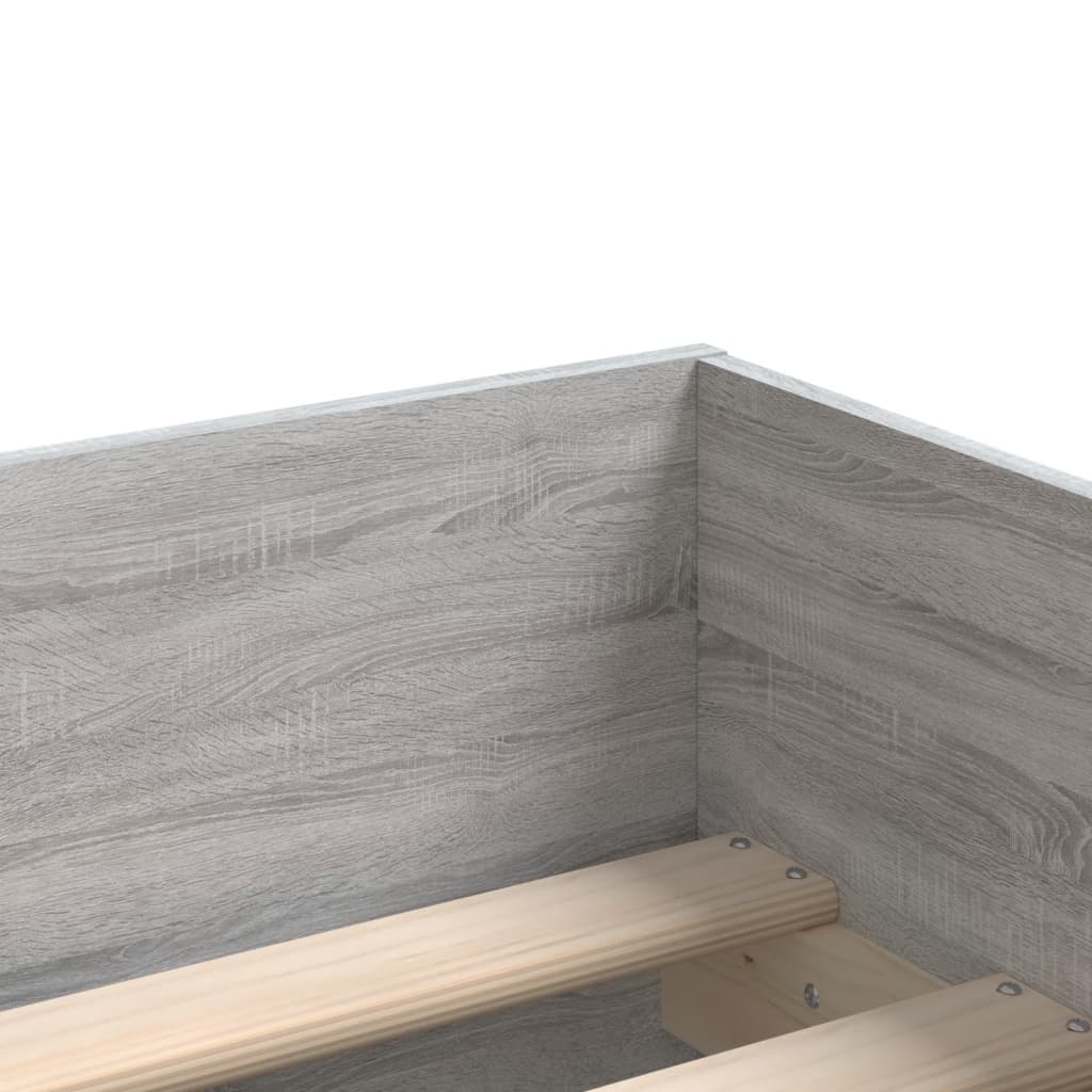 Giroletto con Cassetti-Struttura Letto con contenitore Grigio Sonoma 90x190 cm 559499