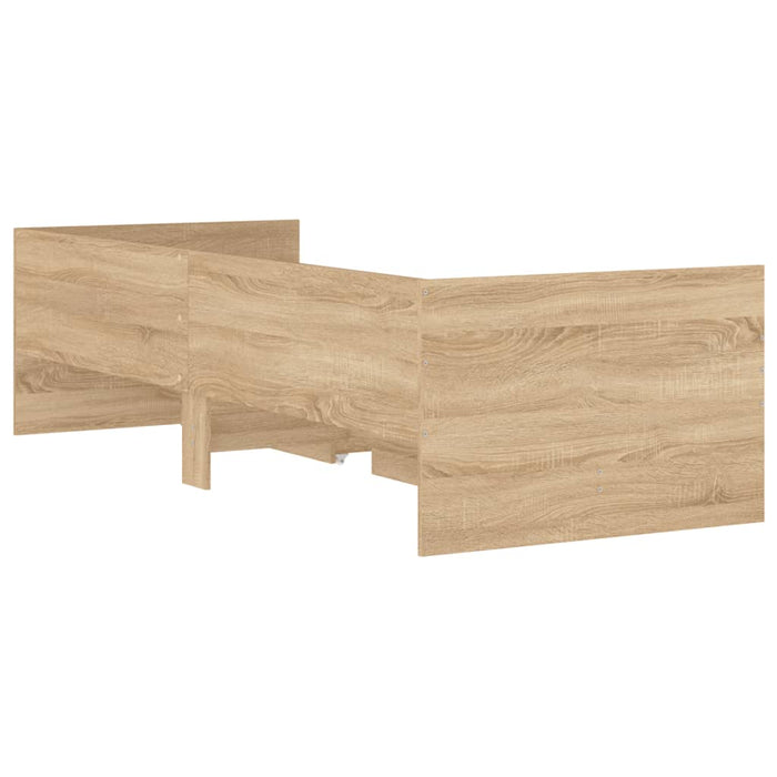 Giroletto con Cassetti-Struttura Letto con contenitore Rovere Sonoma 75x190 cm Small Single 297935