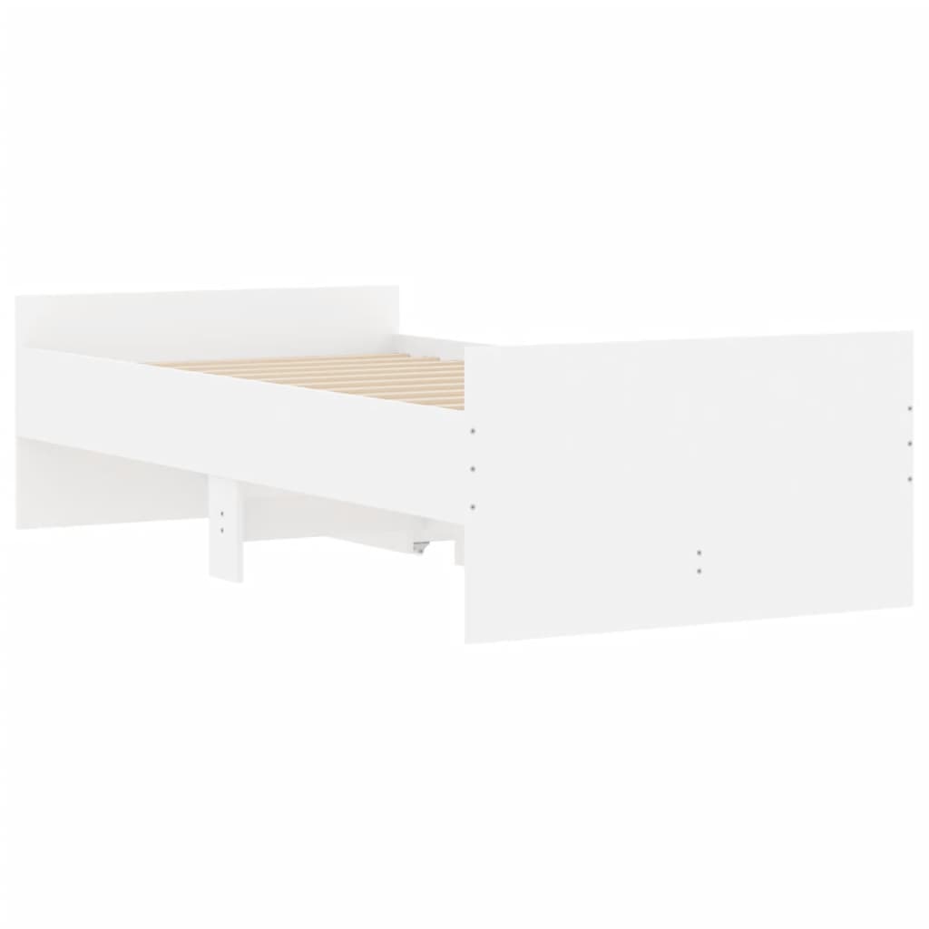 Giroletto con Cassetti-Struttura Letto con contenitore Bianco 90x200 cm 508743