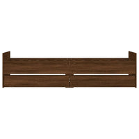 Giroletto con Cassetti-Struttura Letto con contenitore Rovere Marrone 90x190 cm