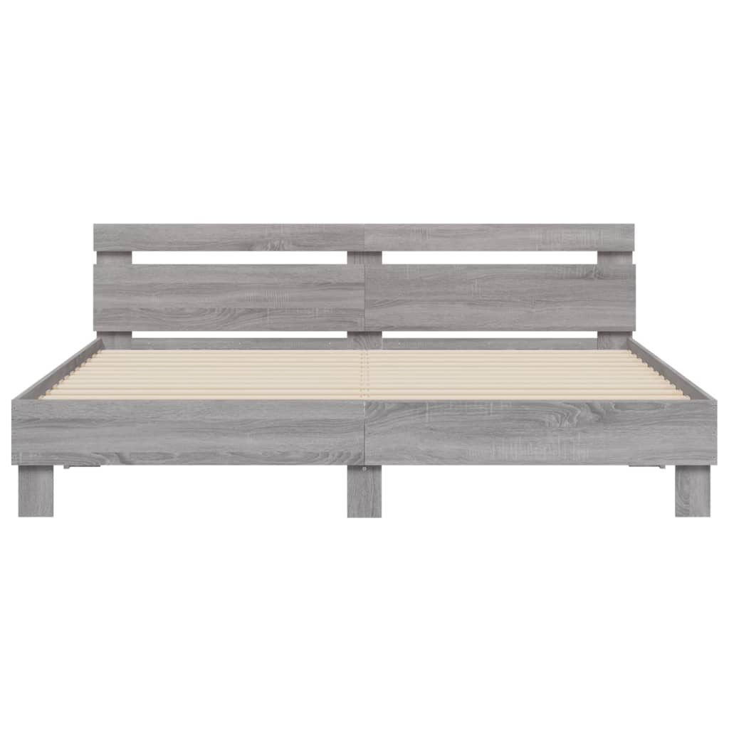 Giroletto Testiera Grigio Sonoma 200x200 cm Legno Multistrato 3207397