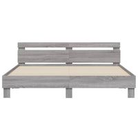 Giroletto Testiera Grigio Sonoma 200x200 cm Legno Multistrato 3207397