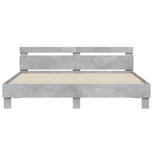 Giroletto Testiera Grigio Cemento 160x200 cm Legno Multistrato 3207409