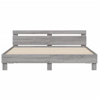 Giroletto Testiera Grigio Sonoma 160x200 cm Legno Multistrato 3207411