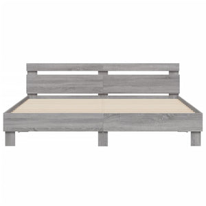 Giroletto Testiera Grigio Sonoma 160x200 cm Legno Multistrato 3207411
