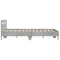 Giroletto Testiera-Struttura Letto Grigio Cemento 140x200 cm Legno Multistrato 401526