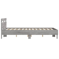 Giroletto Testiera-Struttura Letto Grigio Sonoma 120x200 cm Legno Multistrato 828003