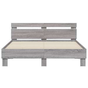 Giroletto Testiera Grigio Sonoma 140x190 cm Legno Multistrato 3207439