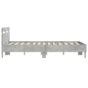 Giroletto Testiera-Struttura Letto Grigio Cemento 120x190 cm Legno Multistrato 426272