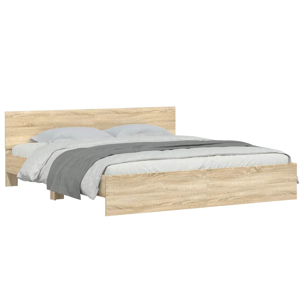 Giroletto con Testiera Rovere Sonoma 200x200 cm 3207457