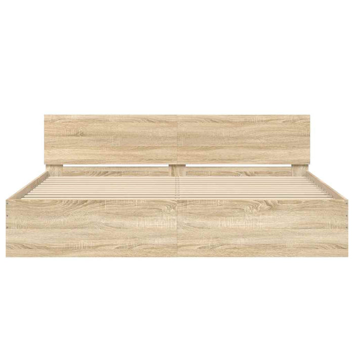 Giroletto con Testiera Rovere Sonoma 200x200 cm 3207457