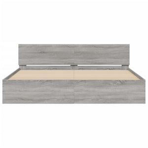 Giroletto con Testiera Grigio Sonoma 200x200 cm 3207460