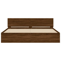 Giroletto con Testiera Rovere Marrone 200x200 cm 3207461