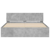 Giroletto con Testiera Grigio Cemento 150x200 cm 3207479