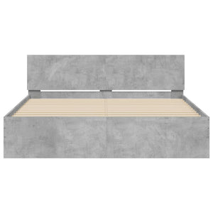 Giroletto con Testiera Grigio Cemento 150x200 cm 3207479