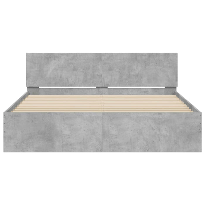 Giroletto con Testiera Grigio Cemento 150x200 cm 3207479
