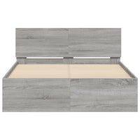 Giroletto con Testiera Grigio Sonoma 120x200 cm 3207495