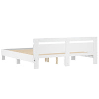 Giroletto con Testiera e LED Bianco 160x200 cm 3207532