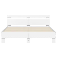 Giroletto con Testiera e LED Bianco 150x200 cm 3207539