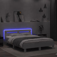 Giroletto con Testiera e LED Bianco 140x190 cm 3207560