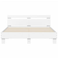 Giroletto con Testiera e LED Bianco 140x190 cm 3207560