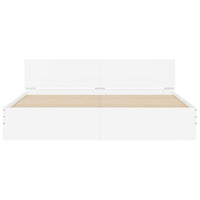 Giroletto con Testiera e LED Bianco 200x200 cm 3207581