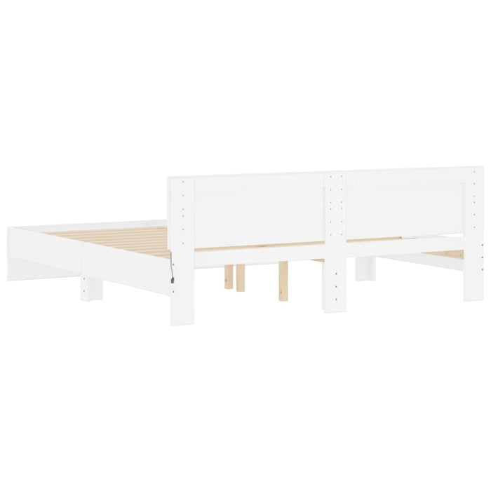 Giroletto con LED senza Materasso Bianco 180x200 cm 3207588