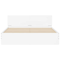 Giroletto con Testiera e LED Bianco 160x200 cm 3207595