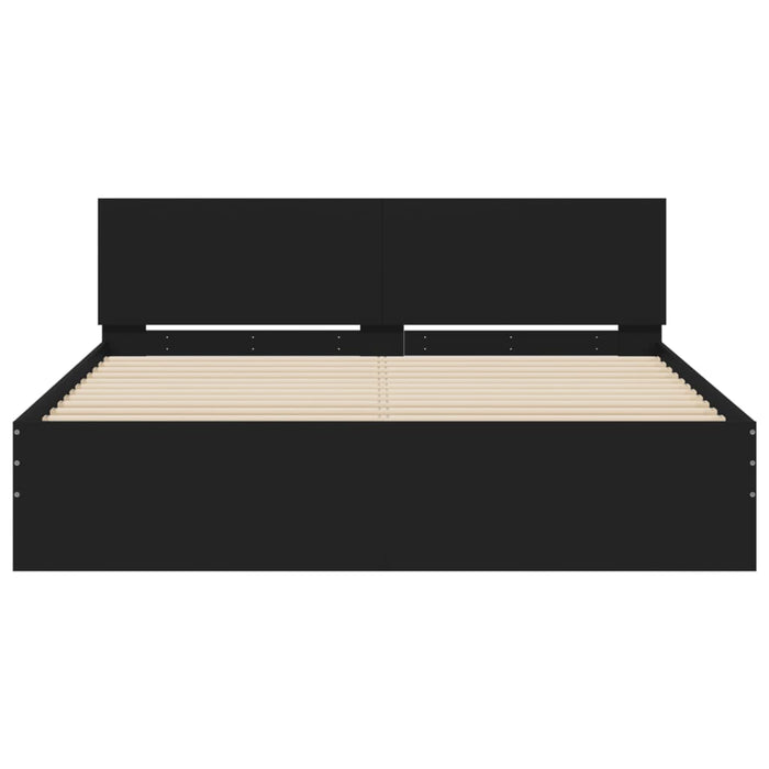 Giroletto con LED senza Materasso Nero 150x200 cm 3207603