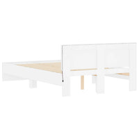 Giroletto con Testiera e LED Bianco 135x190 cm 3207630